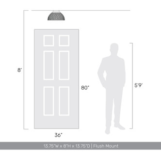 Shepard Three Light Flush Mount (6950-FM MBS-RC)