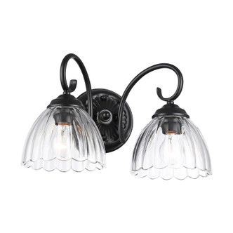 Audra Two Light Vanity (6952-BA2 BLK-CLR)