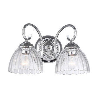 Golden - 6952-BA2 CH-CLR - Two Light Vanity - Audra - Chrome