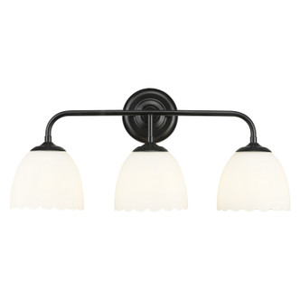 Golden - 6954-BA3 BLK-OP - Three Light Vanity - Dorinda - Matte Black
