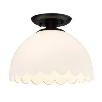 Dorinda One Light Semi-Flush Mount (6954-SF BLK-OP)