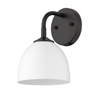 Zoey One Light Wall Sconce (6956-1W BLK-WHT)