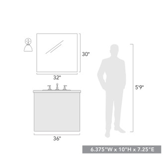 Zoey One Light Wall Sconce (6956-1W CH-MGY)