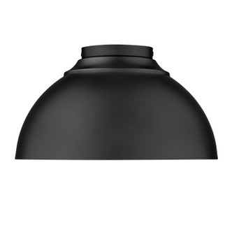 Zoey PW Three Light Flush Mount (6956-FM BLK-BLK)