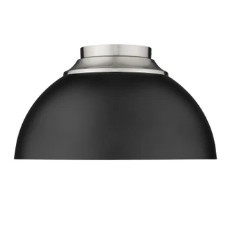 Zoey PW Three Light Flush Mount (6956-FM PW-BLK)