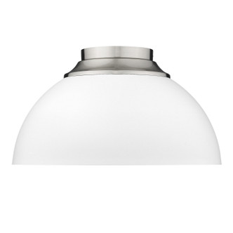 Zoey PW Three Light Flush Mount (6956-FM PW-WHT)