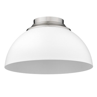 Zoey PW Three Light Flush Mount (6956-FM PW-WHT)