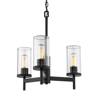 Winslett Three Light Chandelier (7011-3 BLK-CLR)