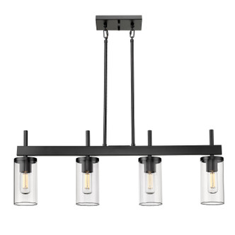 Winslett Four Light Linear Pendant (7011-LP BLK-CLR)