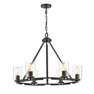 Monroe Six Light Chandelier (7041-6 BLK-CLR)