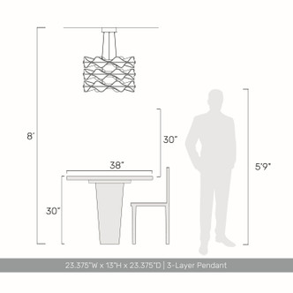 Vetrina LED Pendant (8046-3P LG)