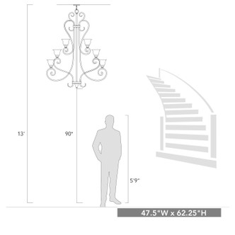 Heartwood 15 Light Chandelier (8063-15L BUS)