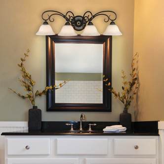 Homestead Four Light Vanity (8606-BA4 RBZ-TEA)