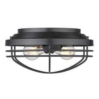 Seaport Two Light Flush Mount (9808-FM BLK)