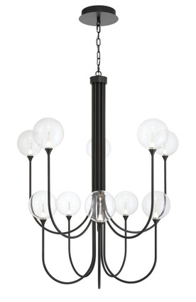 Eurofase - 48926-010 - Ten Light Chandelier - Iissa - Black
