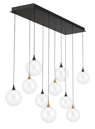 Eurofase - 48934-015 - Ten Light Chandelier - Iissa - Gold-Black
