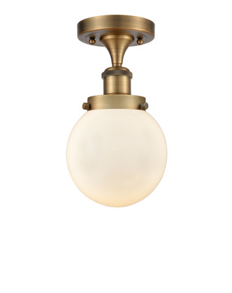manufacturer_finish:Brushed Brass|manufacturer_glass:Cased Matte White Beacon|light_output:220.00lm|color_temperature:2200K|cri:99