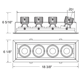TE SERIES MULT,15W,TRM,4LT,35K,BLK/BLK (TE164ALED-35-4-01)