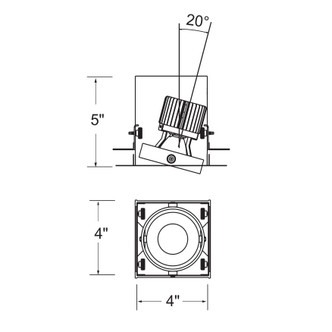 15W Multi LED Recessed Fixture (TE611LED-35-4-02)