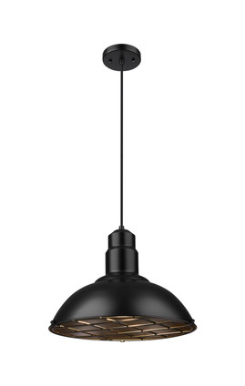 Innovations - 455-1P-16BK - One Light Pendant - Langston - Matte Black Innovations - 455-1P-16BK - One Light Pendant - Langston - Matte Black