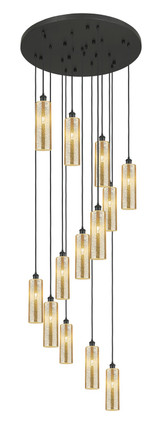 Innovations - 132BK-B-13P-BK-G434-12ME - 13 Light Pendant - Downtown Urban - Matte Black