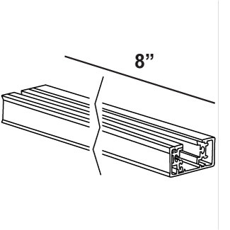 TRACK,8FT,WHITE (1008-02)