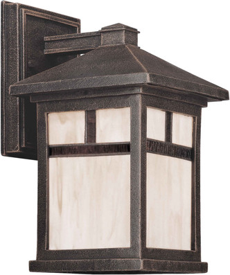 Forte - 1773-01-28DS - One Light Outdoor Lantern - Family Number 282 Painted Rust - Painted Rust