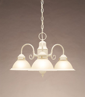 Forte - 2063-03-23 - Three Light Chandelier - Chandeliers Textured White - Textured White
