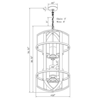 Hyde Six Light Entry Chandelier (2719-06-32)