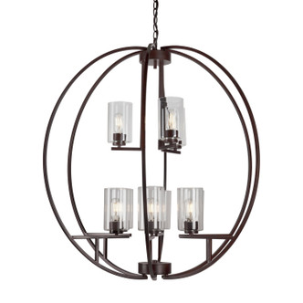 Forte - 2720-09-32 - Nine Light Chandelier - Orbit - Antique Bronze