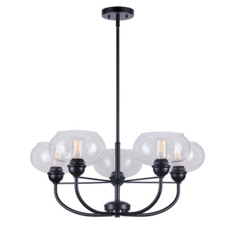 Forte - 2732-05-04 - Five Light Chandelier - Cameron - Black