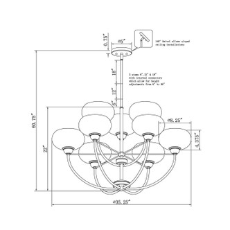 Cameron Nine Light Chandelier (2732-09-04)