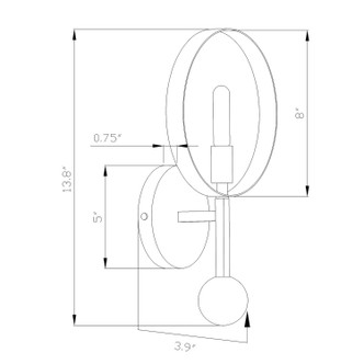 Monocle One Light Wall Sconce (5620-01-42)