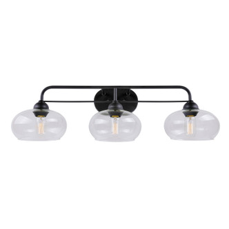 Forte - 5732-03-04 - Three Light Bath Vanity Light - Cameron - Black