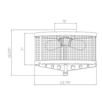 Takoma Two Light Flush Mount (7119-02-62)