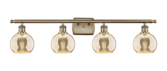 Innovations - 516-4W-AB-G128-6 - Four Light Bath Vanity - Ballston - Antique Brass