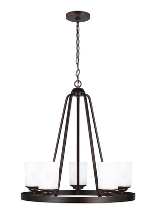 Generation Lighting - 3130705EN3-710 - Five Light Chandelier - Kemal - Bronze