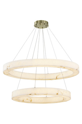 Justice Designs - FAL-8228-BRSS - LED Pendant - LumenAria - Brushed Brass