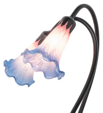 Pink/Blue Pond Lily Two Light Accent Lamp (14064)