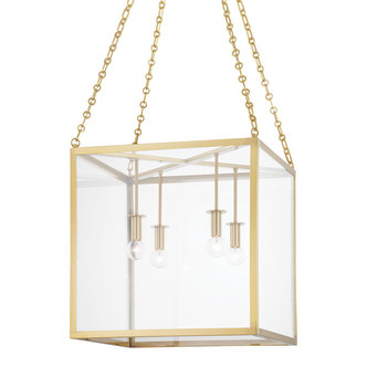Hudson Valley - 4118-AGB - Four Light Lantern - Catskill - Aged Brass