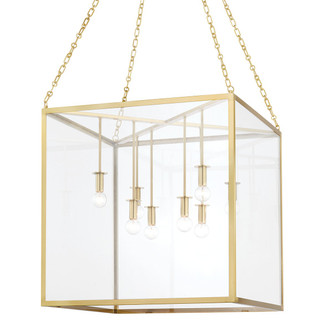 Hudson Valley - 4124-AGB - Eight Light Lantern - Catskill - Aged Brass
