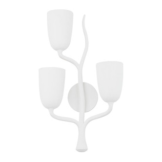 Hudson Valley - 5003-L-WP - Three Light Wall Sconce - Vine - White Plaster