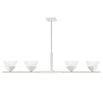 Hudson Valley - 6404-PN - Four Light Island Pendant - Stillwell - Polished Nickel
