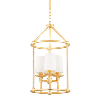 Hudson Valley - 6617-GL - Three Light Lantern - Torch - Gold Leaf