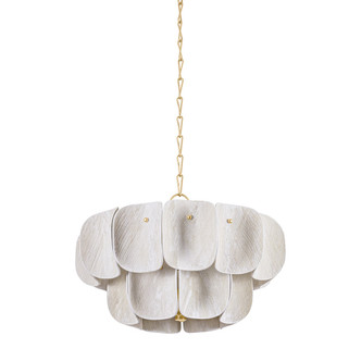 Hudson Valley - 6624-VGL - Eight Light Chandelier - Amalfi - Vintage Gold Leaf