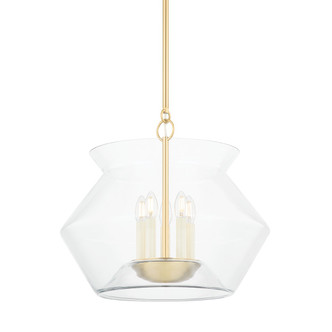 Hudson Valley - 8121-AGB - Five Light Lantern - Edmonton - Aged Brass
