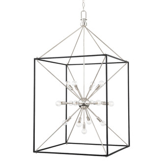 Hudson Valley - 8927-PN/BK - 25 Light Lantern - Glendale - Polished Nickel