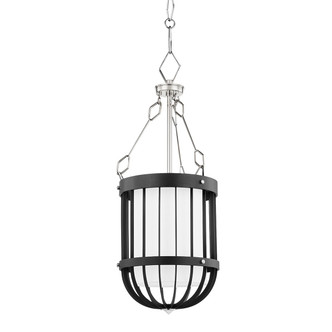 Hudson Valley - BKO302-PN/BK - One Light Pendant - Landon - Polished Nickel/Black