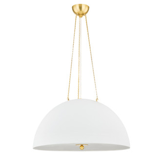 Hudson Valley - MDS1101-AGB/WP - Four Light Pendant - Chiswick - Aged Brass