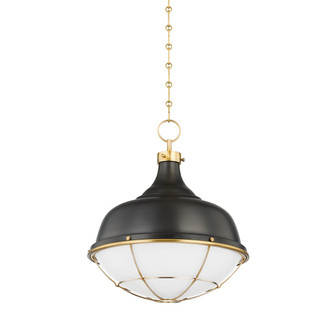 Hudson Valley - MDS1502-AGB/DB - One Light Pendant - Holkham - Aged Brass/Distressed Bronze